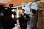 Entrevista para televisión local en el seminario "Cómo lograr el éxito auténtico", para empresarios en Machala, Ecuador.